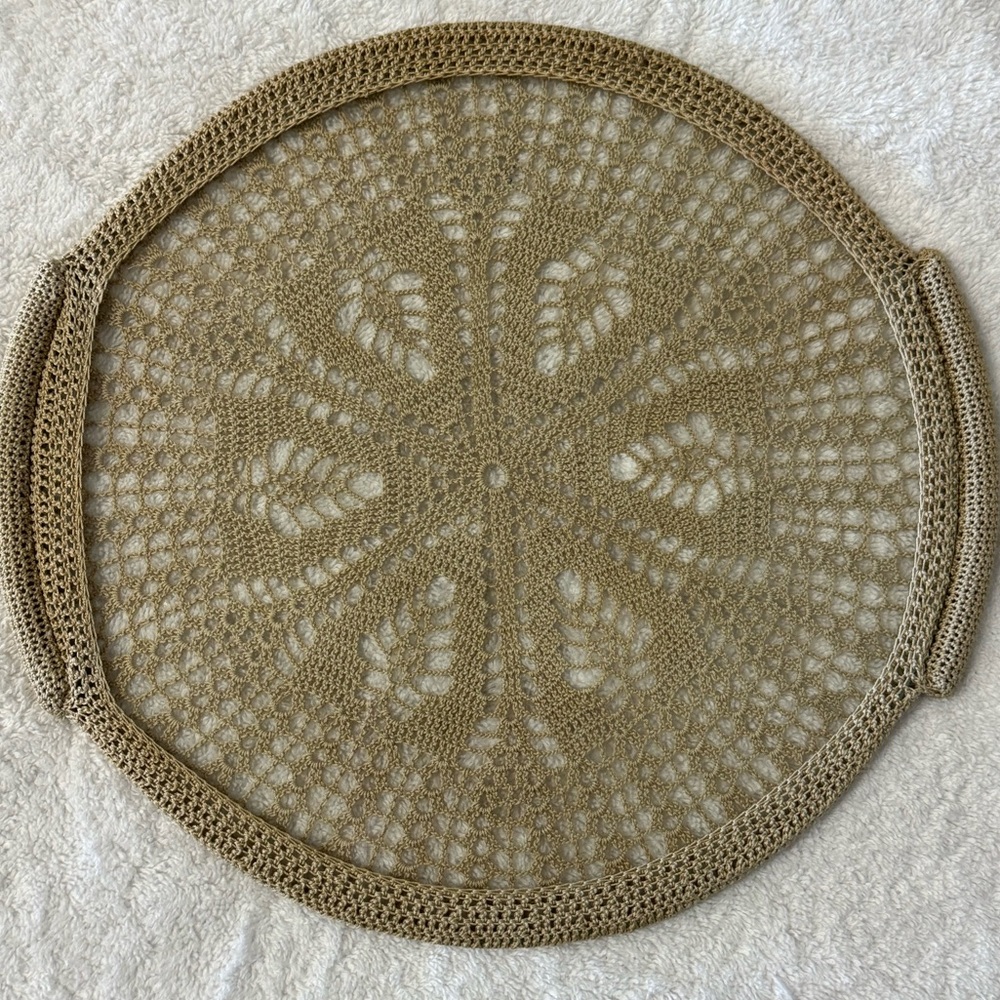 Crochet large coaster. Hand made.